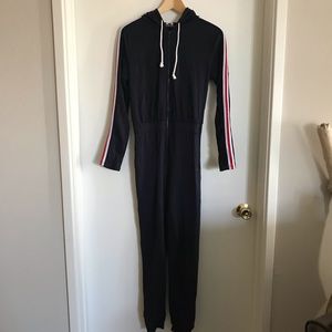 Fashion Nova racing stripes onesie